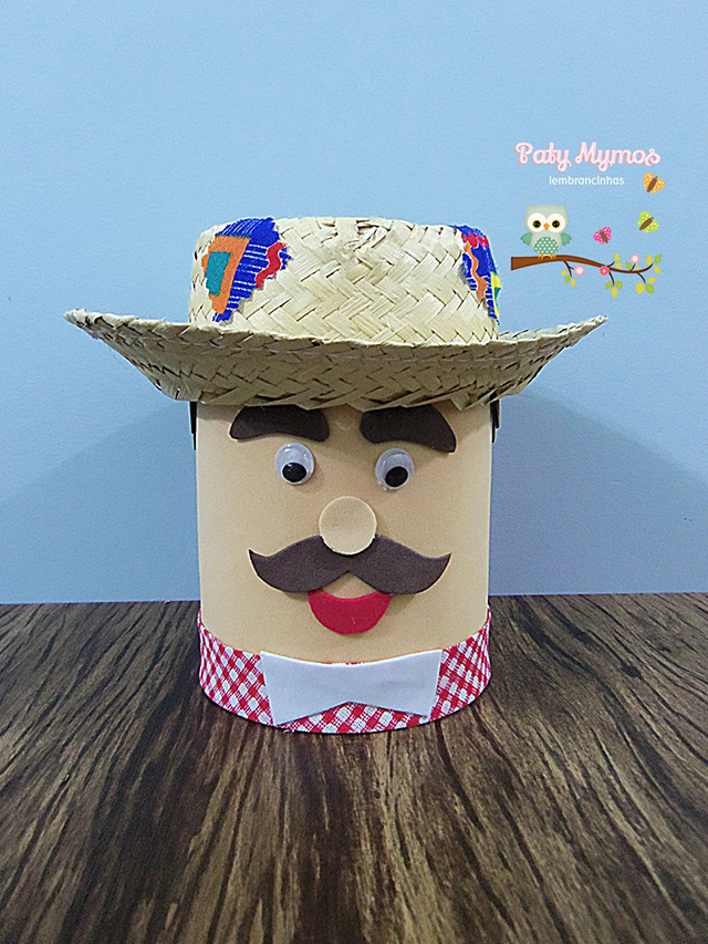 decoração festa junina com lata de leite