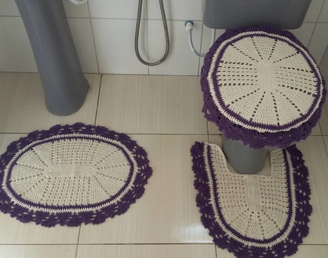 jogo de banheiro de crochê simples quadrado passo a passo