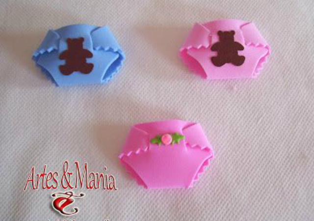 Lembrancinha chá de bebê EVA molde