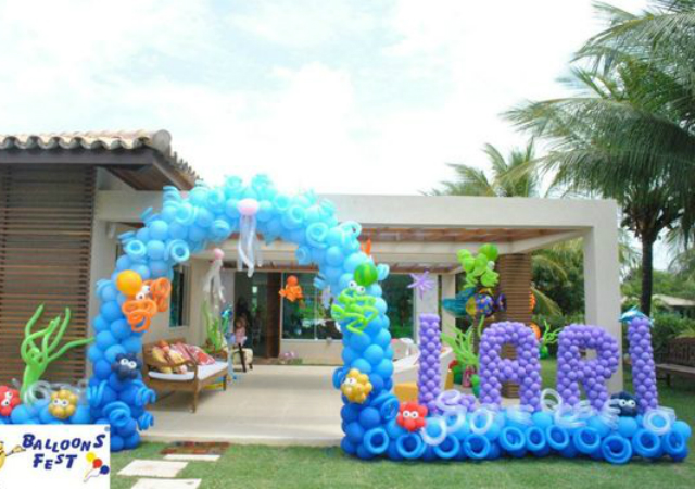 arco de balão para festa
