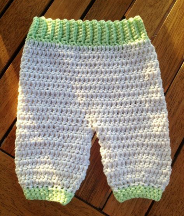 calça de croche para bebe passo a passo