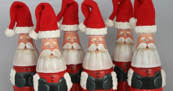 58 Lindos Modelos de Garrafas Decoradas para o Natal | Revista Artesanato