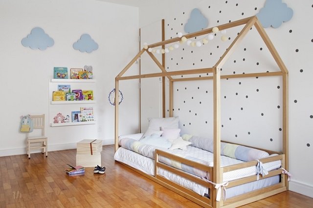 cama montessori menina