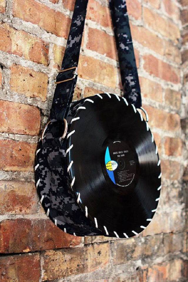 bolsa disco de vinil pequena