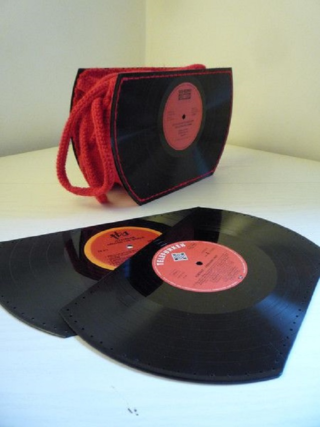 bolsa crochê e vinil