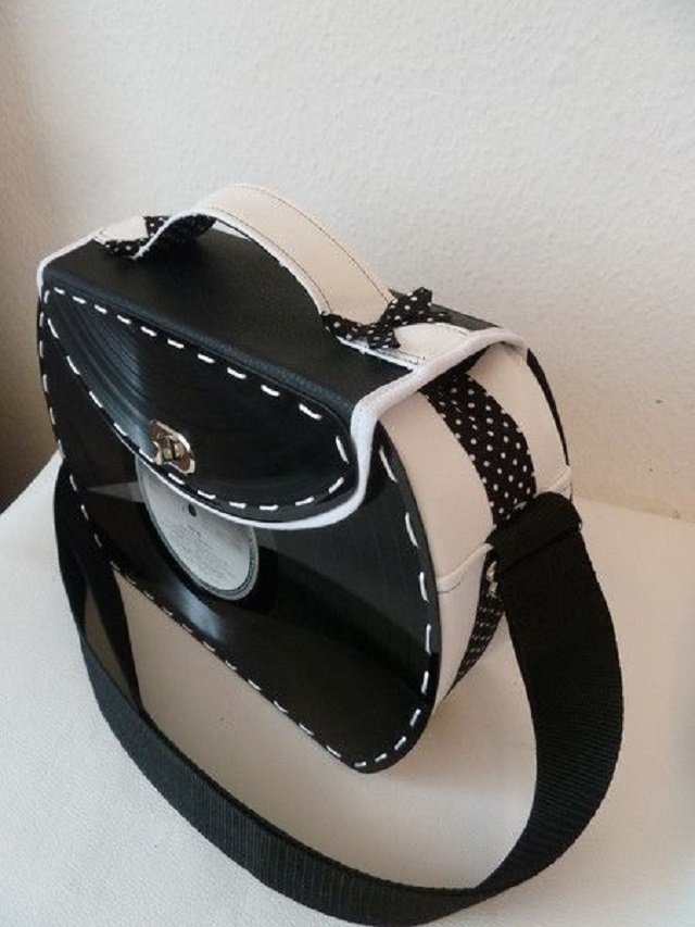 como fazer bolsa com disco