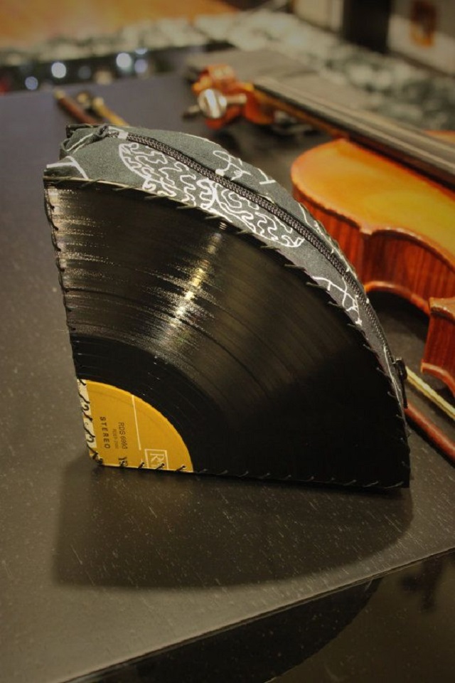 bolsa em disco de vinil