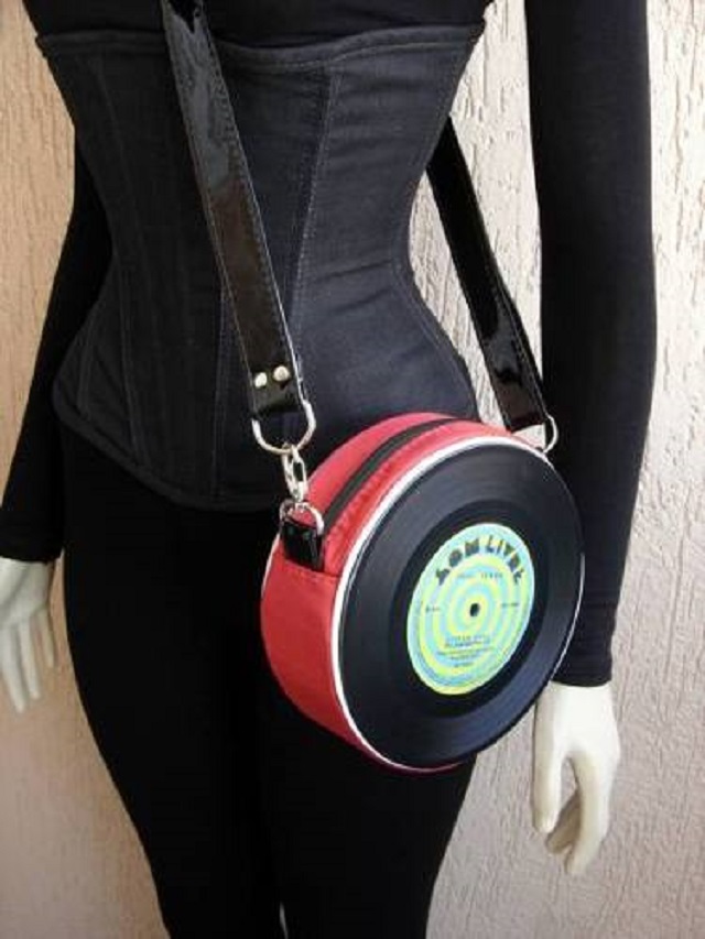 como fazer bolsa de disco de vinil