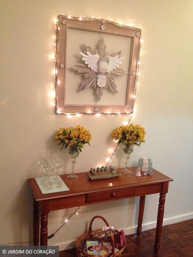 decoração com pisca pisca