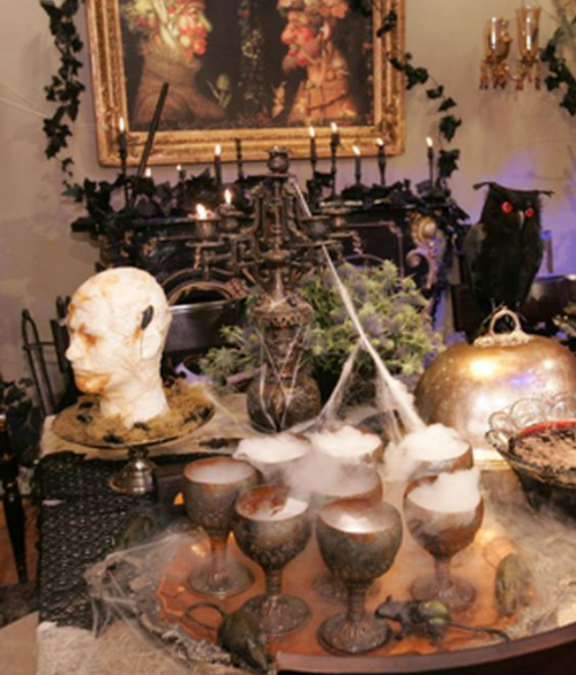 decoração halloween papel crepom