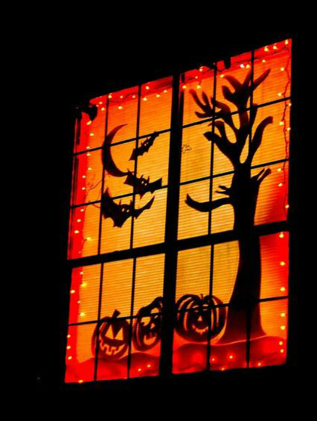 abóbora halloween com material reciclado
