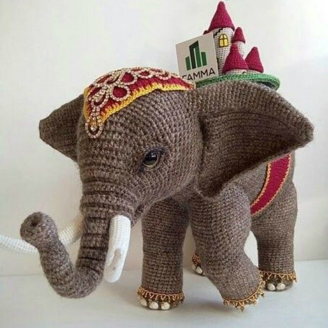 elefante de croche