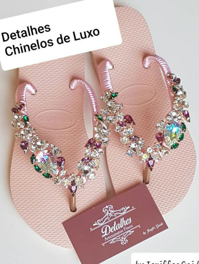 modelos de chinelo decorado