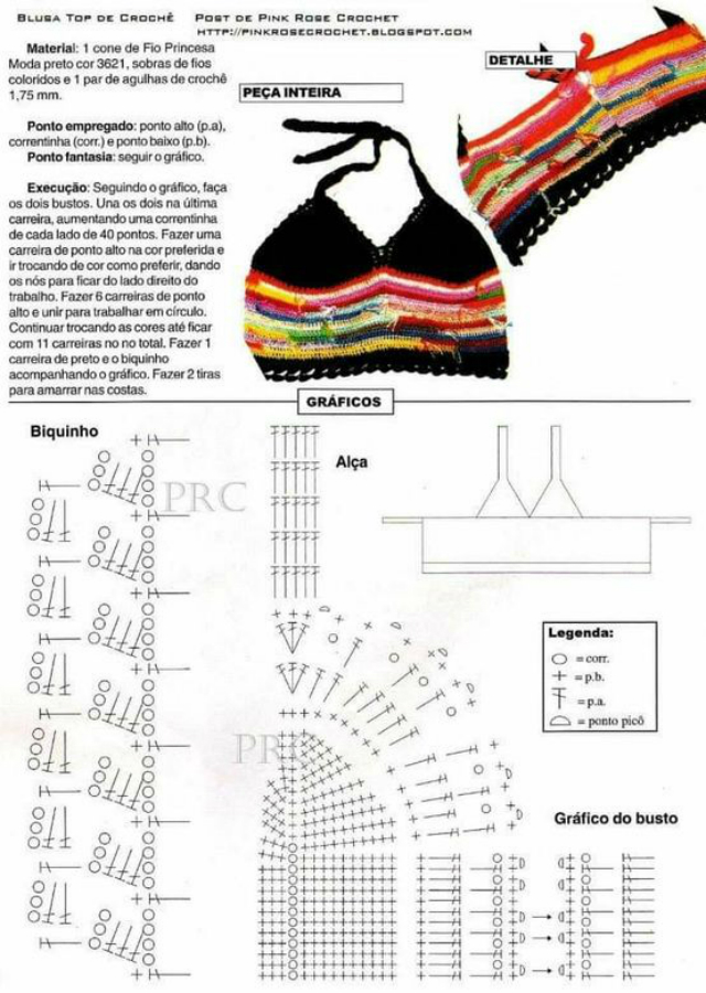 grafico cropped croche frente unica