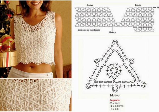 grafico cropped croche