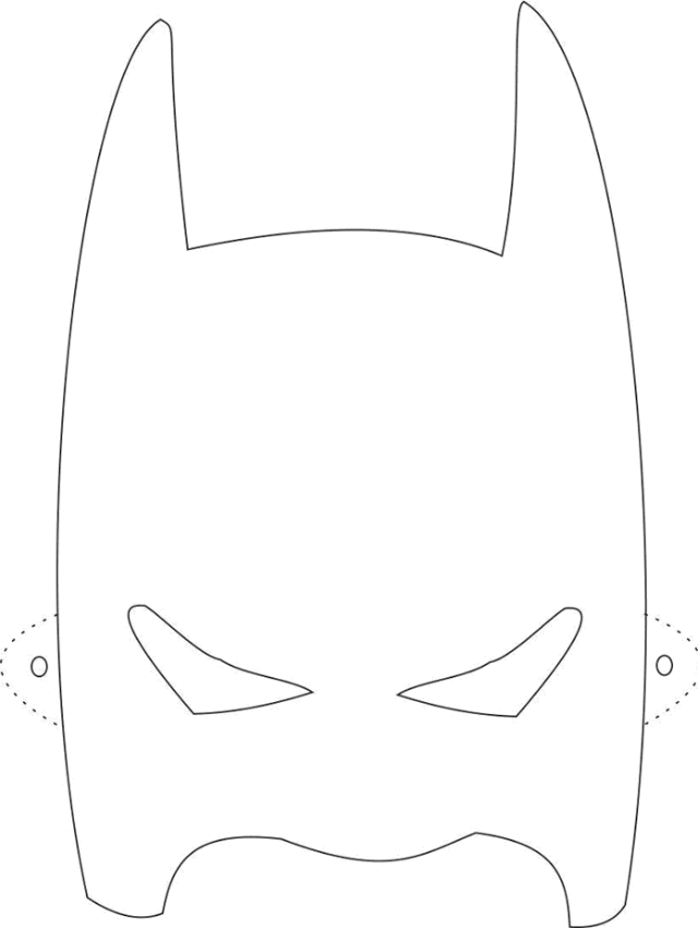 acessórios de carnaval  Molde da máscara do Batman