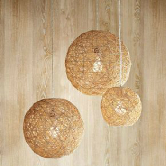 Lustres de corda de sisal