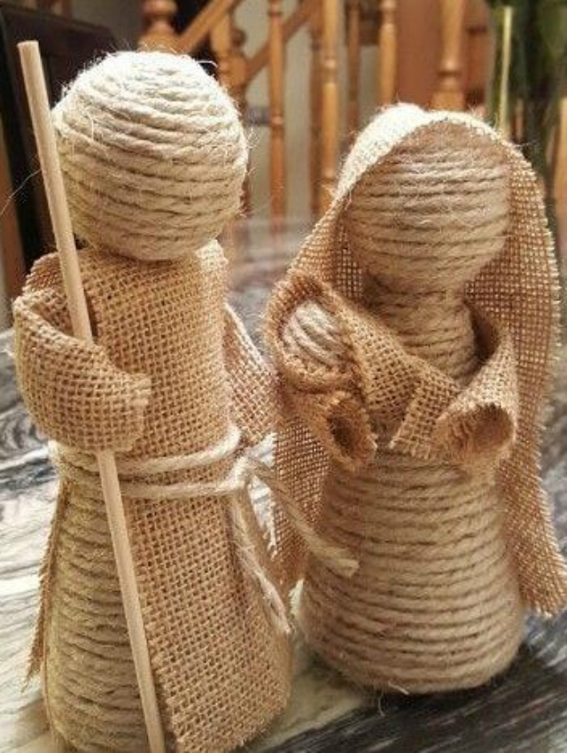 presepio com corda de sisal