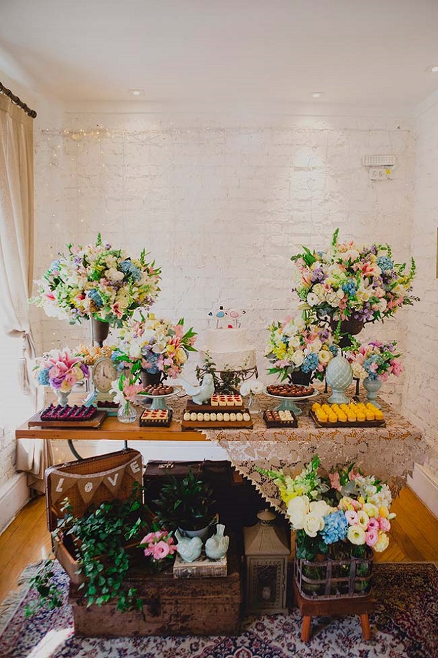 Mesa de doces de casamento