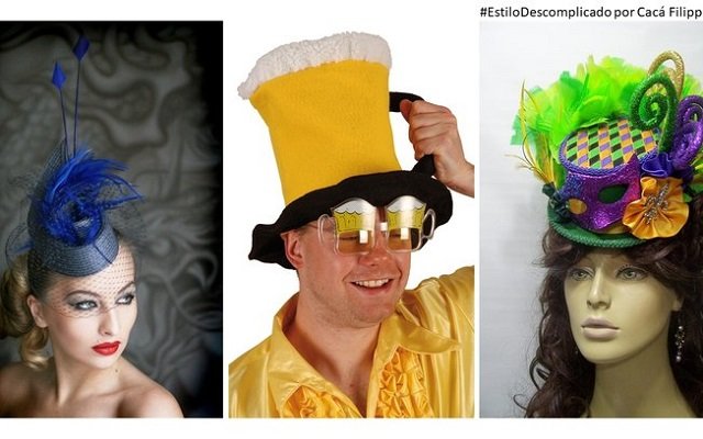 chapeus de carnaval com material reciclado