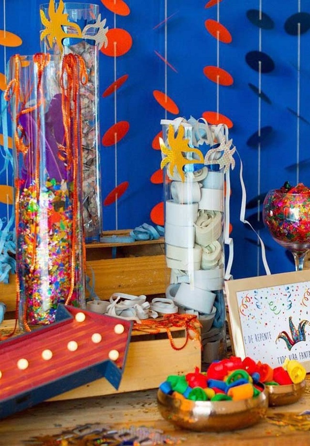 Decoração para festa de carnaval