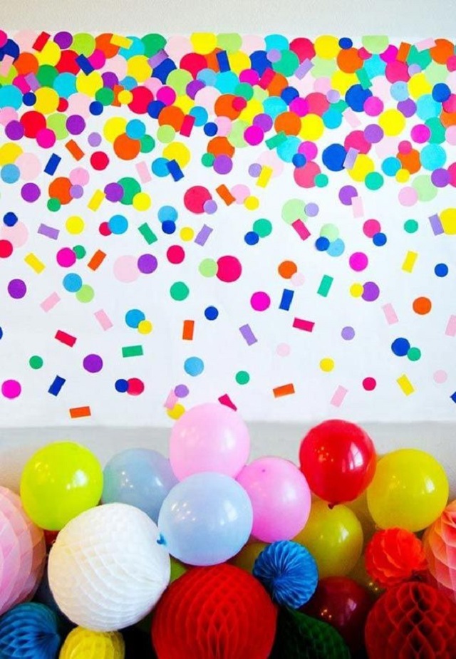 Decoração com balões para festa de carnaval