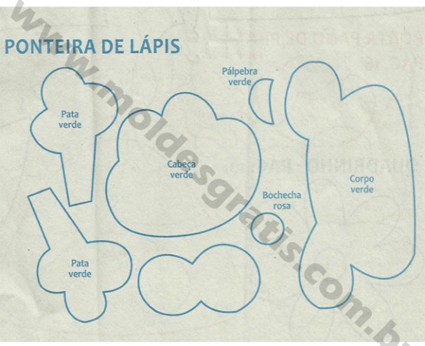 Molde de ponteira de lápis de EVA de sapinho