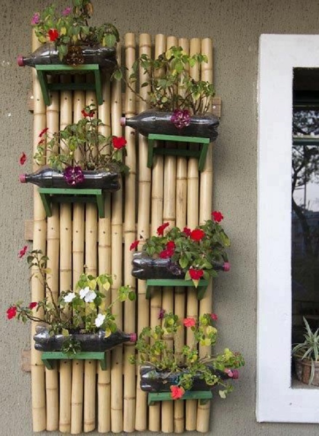 Suporte para plantas de bambu