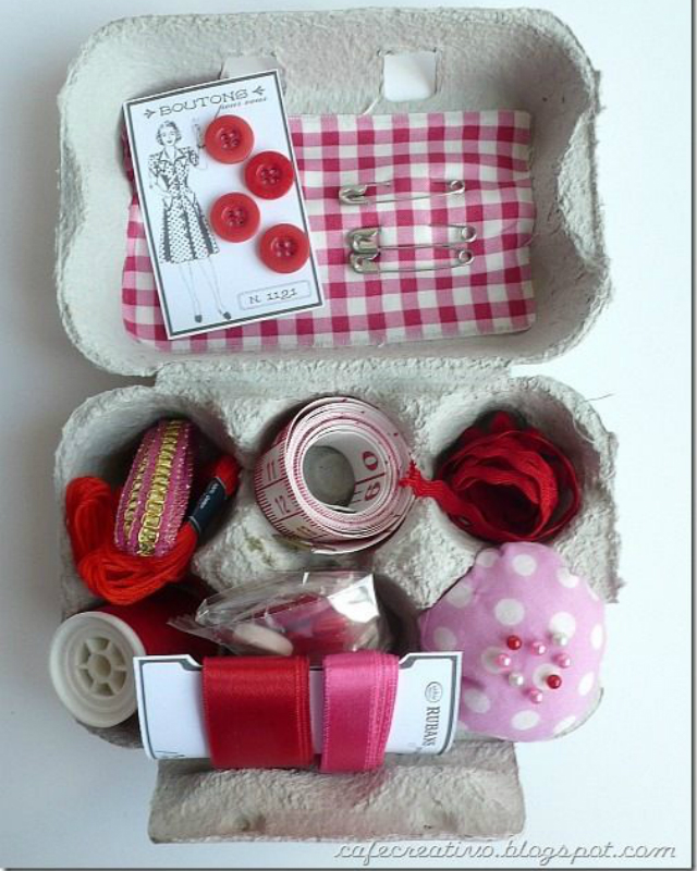 Kit de costura de caixa de ovo