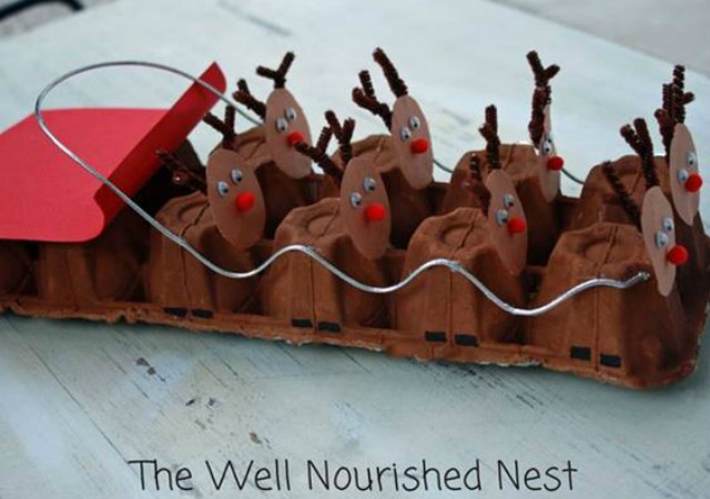 Trenó de caixa de ovo