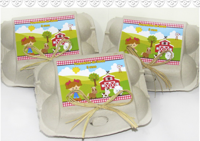 Lembrancinha de caixa de ovo