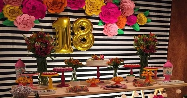 Bolo 18 anos - Decoração fácil e linda 