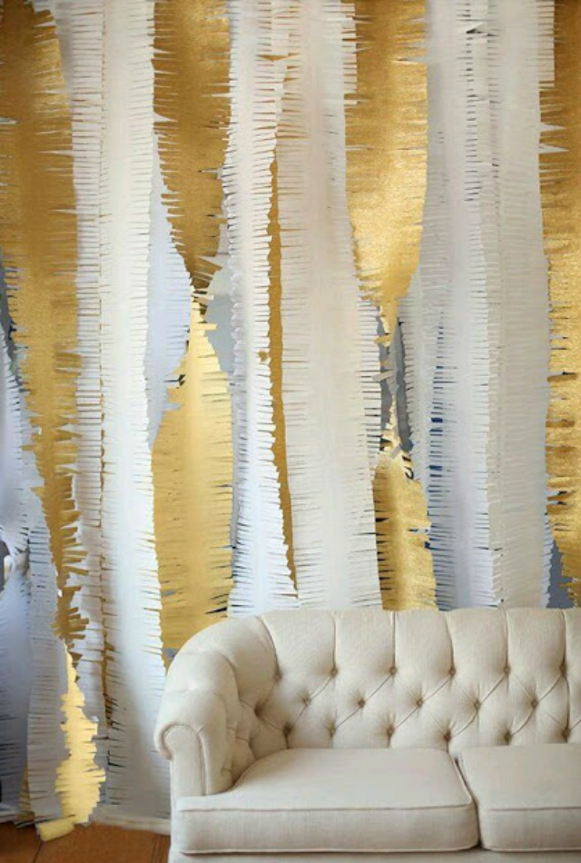 decoração com papel crepom