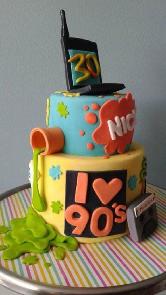 Bolo Nickelodeon anos 90