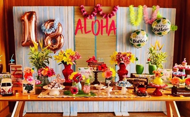 Festa com tema Havaí 