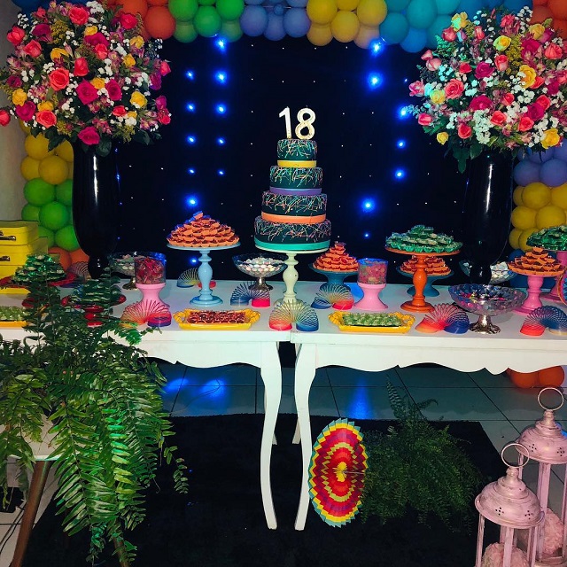 Decoração de festa de 18 anos