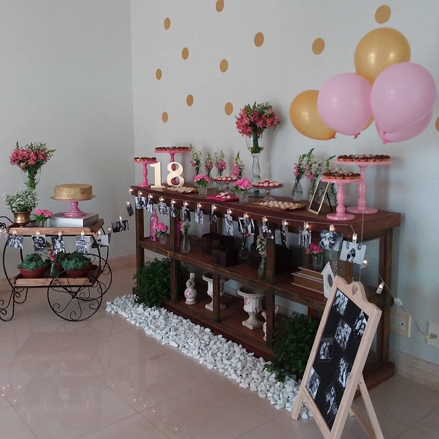 Decoração de festa de 18 anos