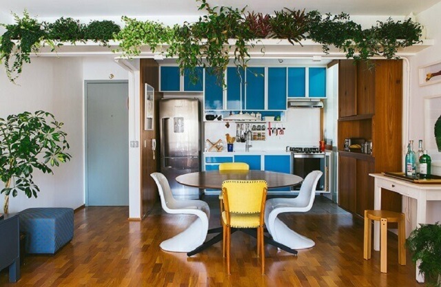 Sala com plantas