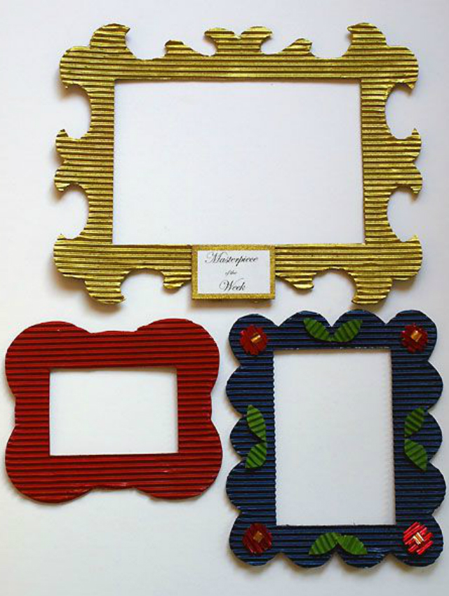 Portas retratos de papelão como fazer
