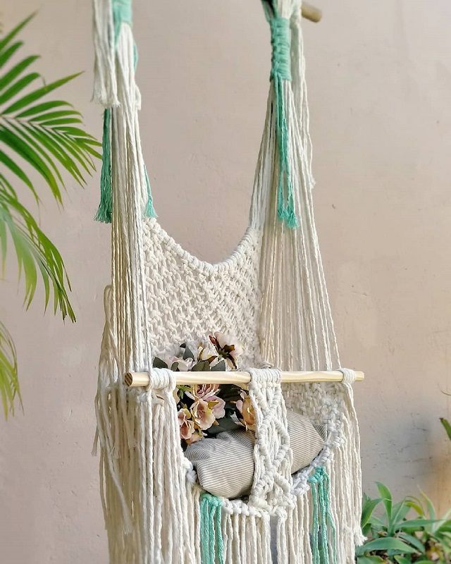Balanço de macramê