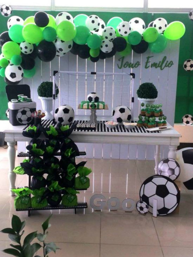 Decoração de festa de futebol 