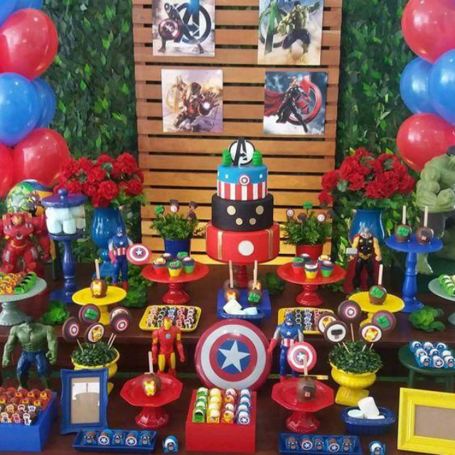 Decoração de festa dos Vingadores