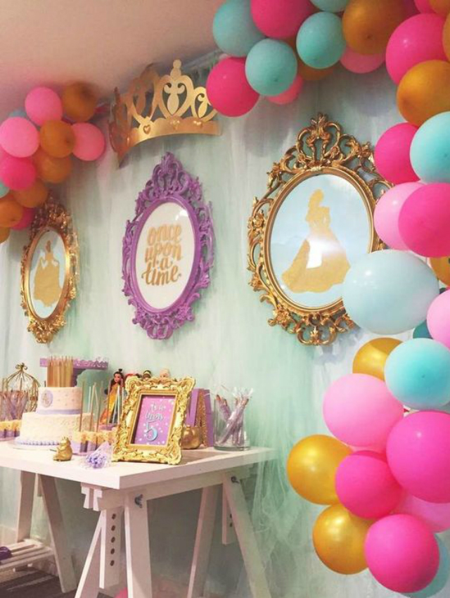 Decoração de festa das princesas