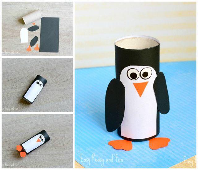 animais reciclados com rolo de papel higiênico