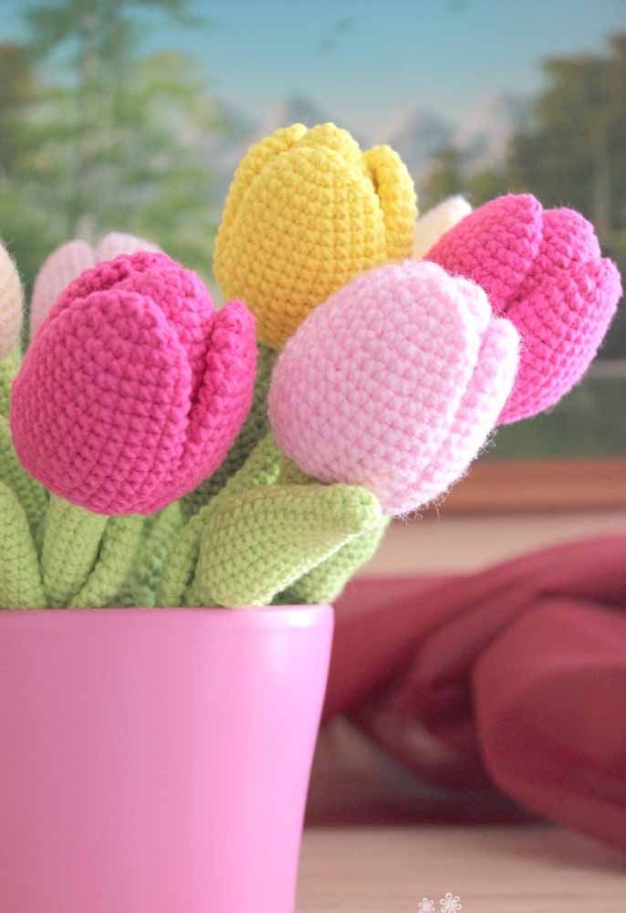 Flores de amigurumi