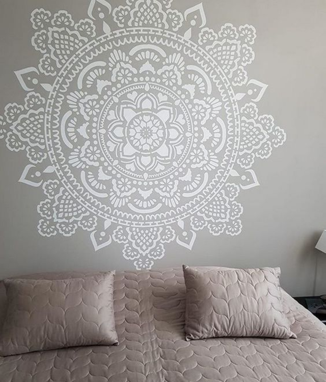 Mandala de stencil para parede