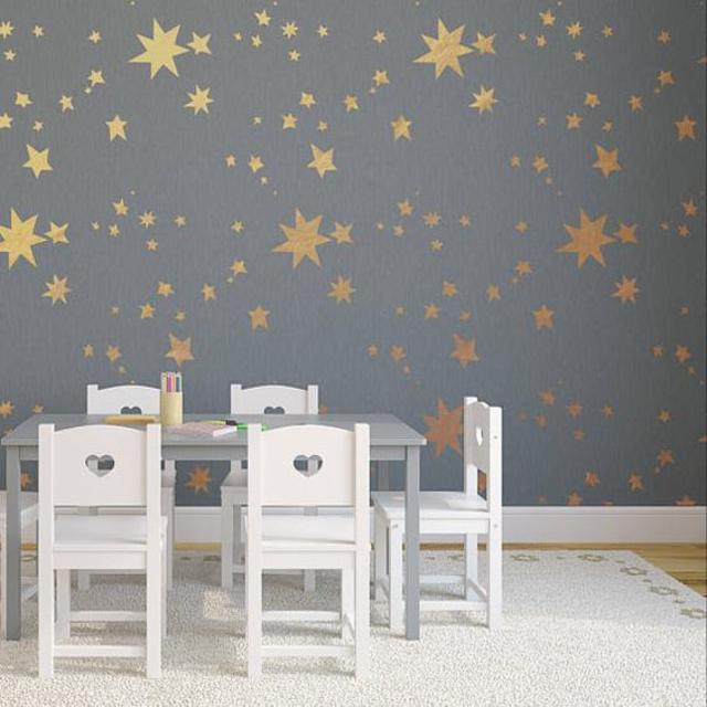 Stencil para parede de estrelas