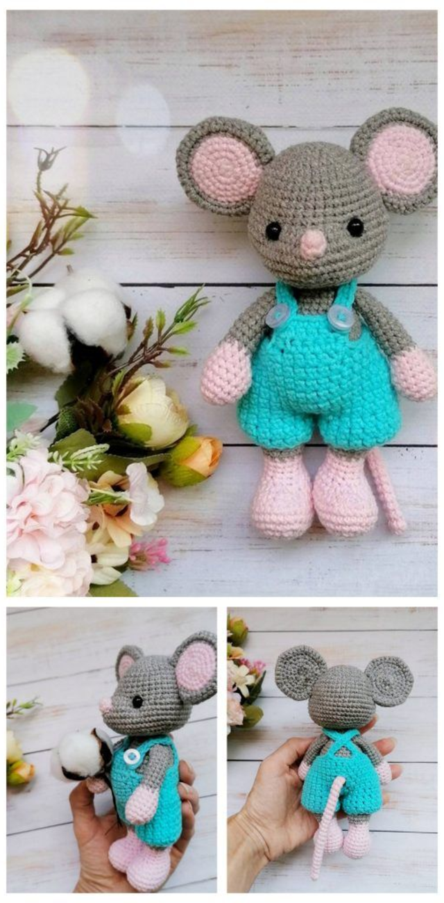 Ratinho de amigurumi