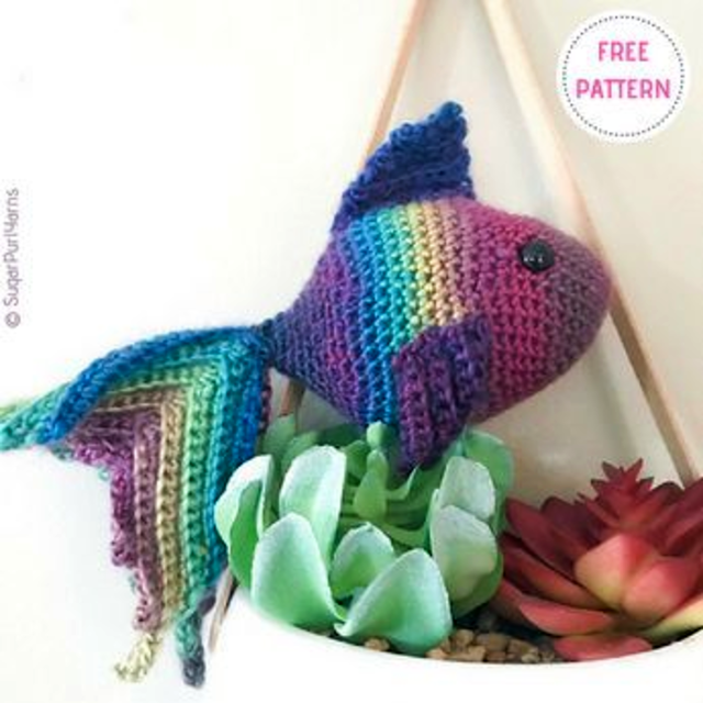 Peixe de amigurumi