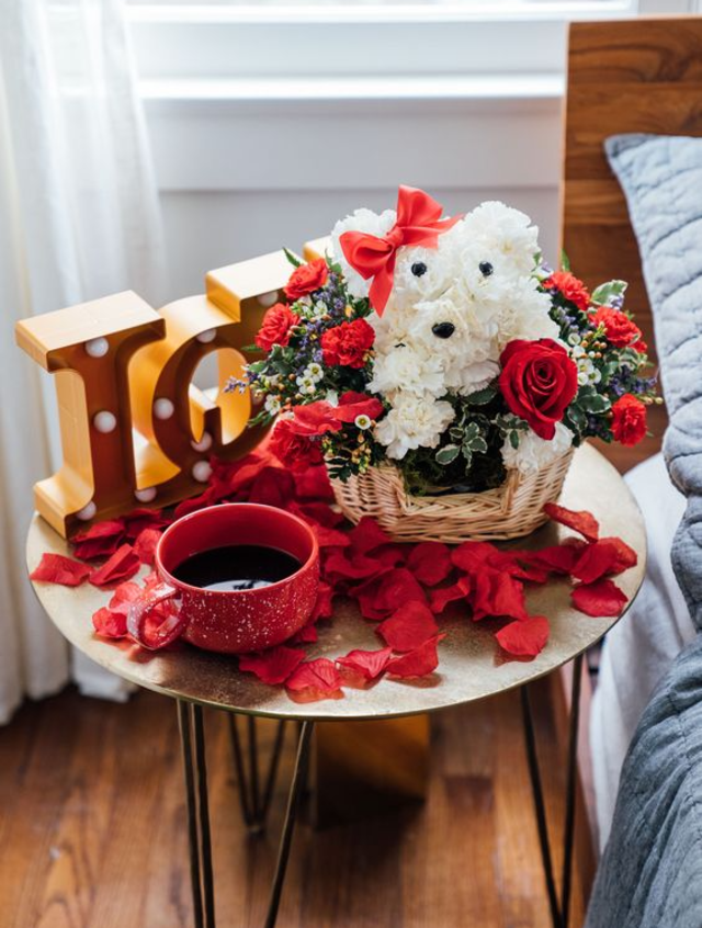 Decoração dia dos namorados para café da manhã